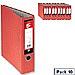 5 Star Office Lever Arch File 70mm Foolscap Red Pack 10