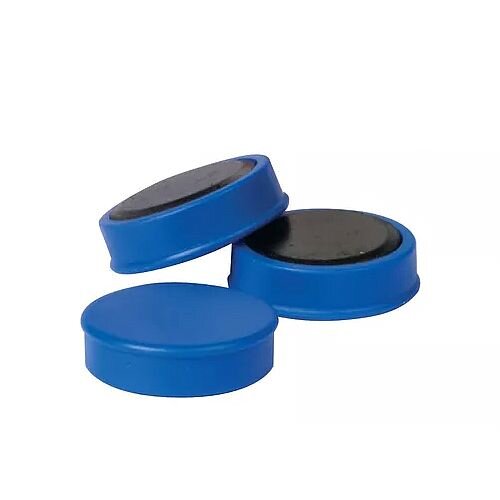 Whiteboard Magnets Round 25mm Blue Pack of 10 Q-Connect KF02640
