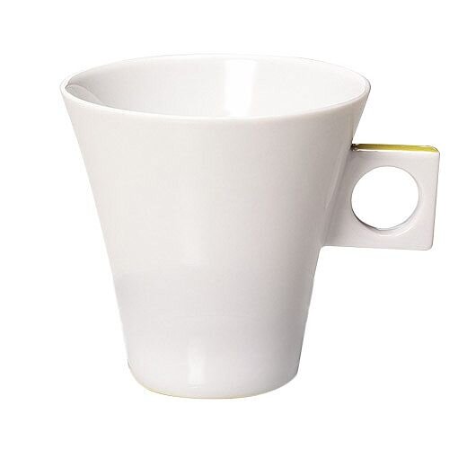 2 Stylish White Coffee Mugs