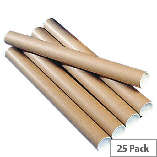 Brown Kraft 890x50mm Postal Tubes (25 Pack)