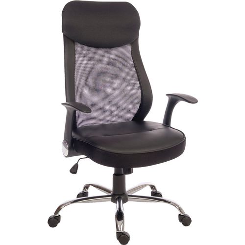 laether black  chair