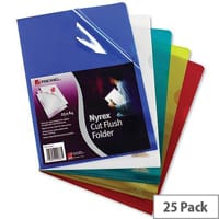 Rexel Nyrex A4 Cut Flush Folder Clear 12153 Pack 25