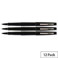 Paper Mate Black Fineliner Marker Pack 12
