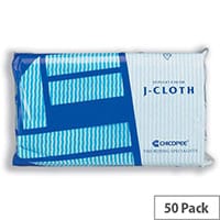 Lightweight J-Cloth 430x320mm Blue (Pack of 50) 0707117