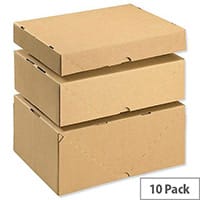 Mailing Cartons With Lid A4 305x215x100mm Brown Pack of 10