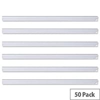 Durable Spine Bars for 60 Sheets A4 Capacity 6mm Clear 2931/19Pack 50