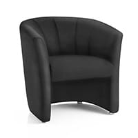 Neo Single Reception Tub Chair Black Fabric