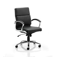 Classic Executive Office Chair Black With Arms Medium Back