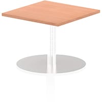 Italia Square Table With Trumpet Base W600/600mm Top 475mm High Beech