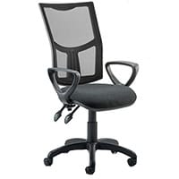 Eclipse II Lever Task Operator Office Chair Mesh Back With Black Seat & Loop Arms