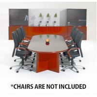 Corniche Executive Cherry Veneer Boardroom & Conference Room Table 8 - 10 Seater W2500xD1100xH720mm