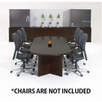Corniche Executive Cherry Walnut Veneer Boardroom & Conference Room Table 8 - 10 Seater W2500xD1100xH720mm