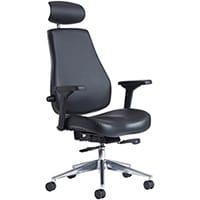 Franklin high back 24 hour task chair - black faux leather