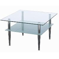 Glass & Chrome Coffee Table