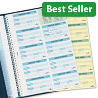 Durable Visitors Book Refill of 100 W90xH60mm Badge Inserts 1464-00