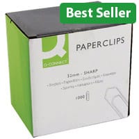 Q-Connect Medium Paperclip 32mm No Tear Pack 1000
