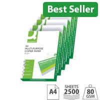 Q-Connect A4 White 80gsm Printer Paper Pack of 2500 (5 Reams) KF01087