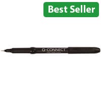 Q-Connect Fineliner Pen Medium 0.4mm Black Pack of 10