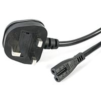 StarTech.com 1m Laptop Power Cord 2 Slot for UK - BS-1363 to C7 Power Cable Lead, 1 m, BS 1363, C7 coupler, 250 V, 2.5 A