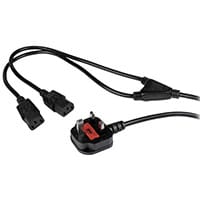 StarTech.com PXT101YUK, BS 1363, 2 x C13 coupler, SVT, 250 V, 10 A