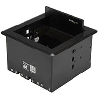 StarTech.com Conference Table Cable Management Box - Table Top - Conference Room AV - Conference Table Connectivity Box, Cable box, Desk, Aluminium, Steel, Black
