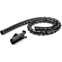 StarTech.com 2.5 m (8.2 ft.) Cable-Management Sleeve - Spiral - 25 mm (1 in.) Diameter, Cable sleeve, Polyethylene (PE), Black