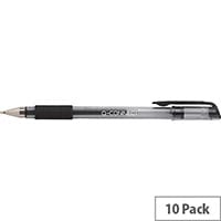Q-Connect Gel Rollerbar Pen 0.3mm Line Black Pack 10