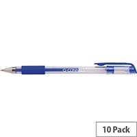 Q-Connect Gel Rollerball Pen 0.3mm Line Blue Pack 10