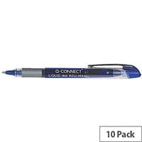 Q-Connect Rollerball Pen Liquid Ink 0.5mm Line Blue