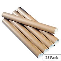 Brown Kraft 890x50mm Postal Tubes (25 Pack)