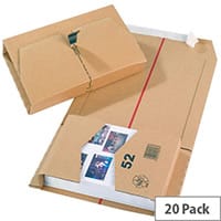 Smartbox Mailing Boxes 270x192x80mm Brown Pack of 20