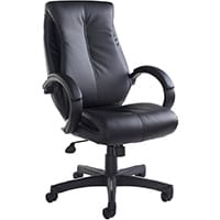 Nantes high back managers chair - black faux leather