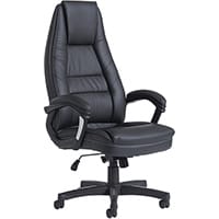 Noble high back managers chair - black faux leather