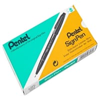 Pentel Sign Pen Fibre Tip Green (Pack of 12) S520-D
