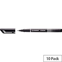 Stabilo Black Sensor Fineliner Pens Pack of 10