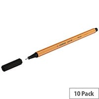 Stabilo Point 88 Fineliner Pen Black 10 Pack 88/46