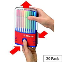Stabilo Assorted Pen 68 ColorParade Fibre Tip Pens Pack of 20