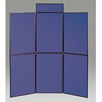 Aluminium Frame Folding Display Including Carrier Bag Black & Blue Plastic & Aluminium 6 Panel