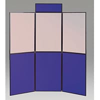 Aluminium Frame Folding Display Including Carrier Bag Black & Blue and Grey Plastic & Aluminium 6 Panel