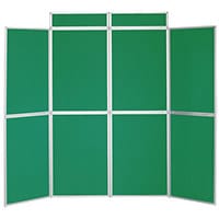 Aluminium Frame Folding Display Including Carrier Bag Black & Green Plastic & Aluminium 8 Panel