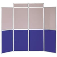 Aluminium Frame Folding Display Including Carrier Bag Black & Blue and Grey Plastic & Aluminium 8 Panel