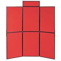 Lightweight Folding Display Inc Bag Black & Red Wxdxh: 25x1800x1800 6 Panel