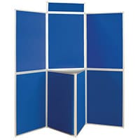 Lightweight Folding Display Inc Bag Black & Blue Wxdxh: 25x1800x1800 7 Panel Plus Table Top