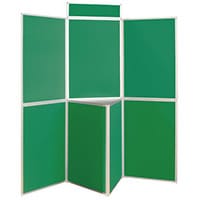 Lightweight Folding Display Inc Bag Black & Green Wxdxh: 25x1800x1800 7 Panel Plus Table Top