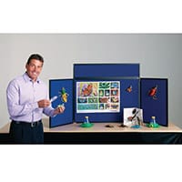 Lightweight Tabletop Display Inc Bag Black & Blue Wxdxh: 25x1800x900