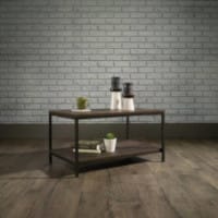Industrial Style Coffee Table W800xD508xH420mm Smoked Oak Finish