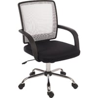 Star Mesh Back Office Chair With Black Fabric Seat And White Mesh Backrest