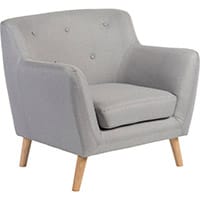 SKANDI 1 Seater Grey Fabric Upholstered Armchair