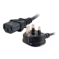 C2G Universal Power Cord - Power Cable - BS 1363 (M) to IEC 60320 C13 - 3 m - Molded - Black