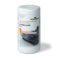 Durable Superclean Pack of 100 Box Cleaning Wipes for Plastic Surfaces AlcoholFree 570802